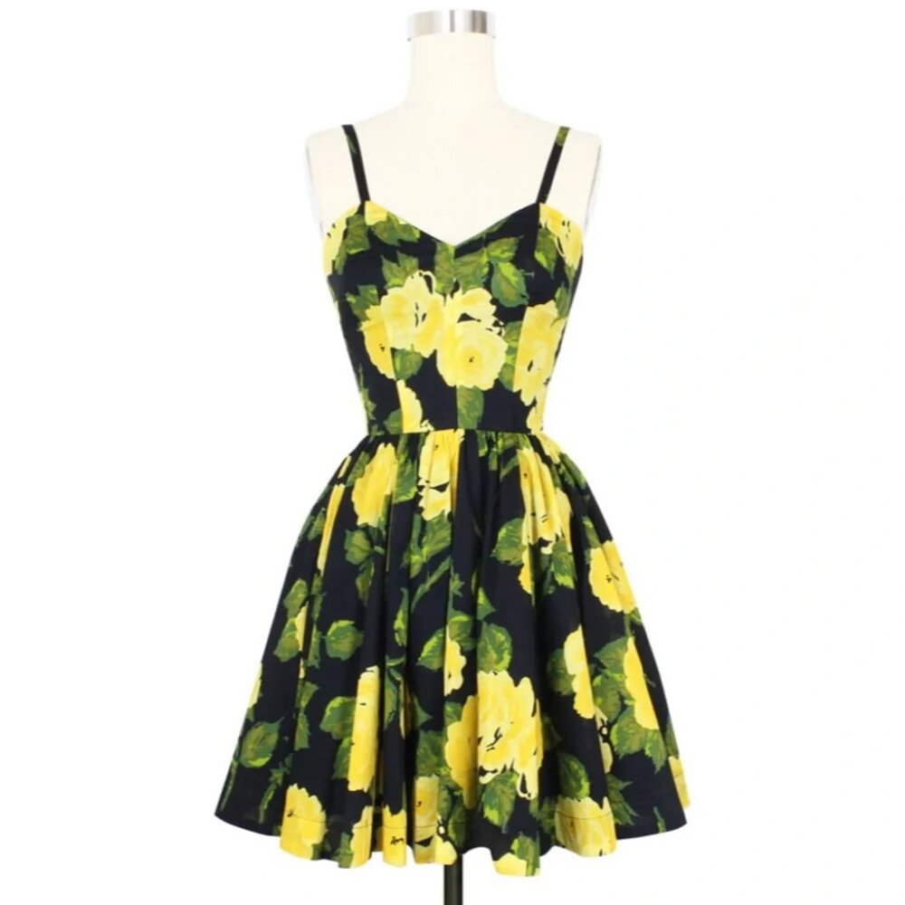 Trashy Diva 1959 yellow rose floral Ruby mini dress - Picture 4 of 8